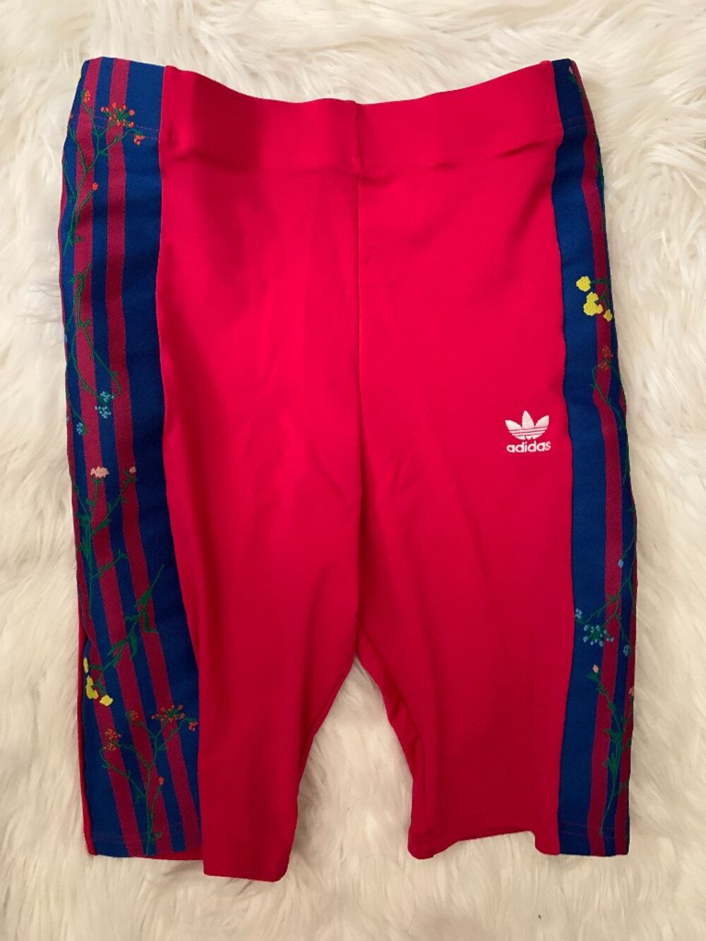 ADIDAS ORIGINALS Floral Cycling Biker Shorts in Energy Pink Sz MEDIUM